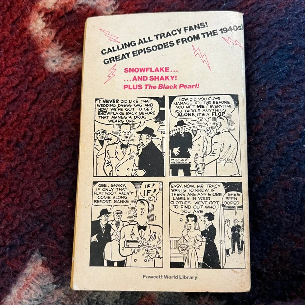 VTG 1975 Dick Tracy Book Snowflake & Shaky Black‎ Pearl Greatest Cases #2 Gould